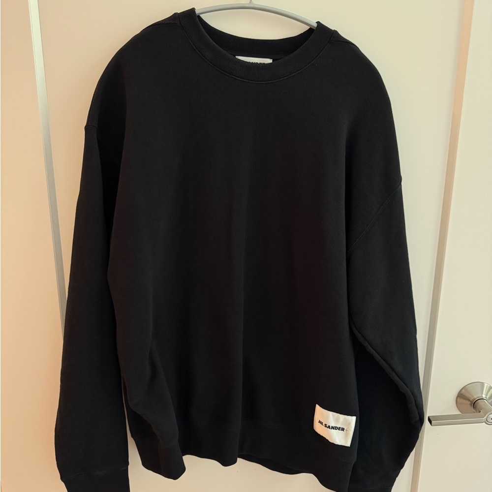 Jil Sander Black Crewneck Sweater Timeless Design